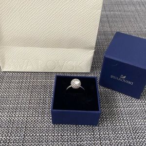 Authentic Swarovski Ring with Box and Bag